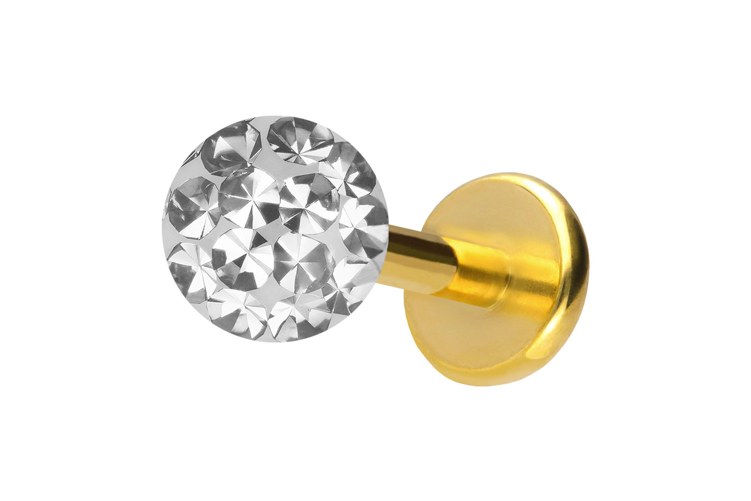 Titan Labret Piercing mit Push Fit EPOXY-KUGEL